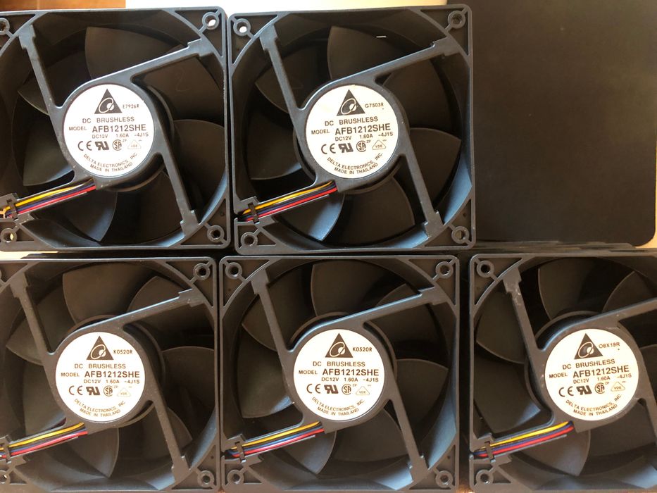 Ventoinhas Delta 12V 1.60A 120mm NOVAS!