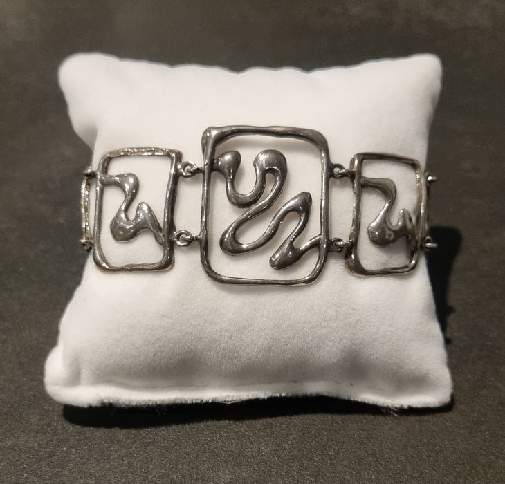 Srebrna artystyczna bransoletka 925