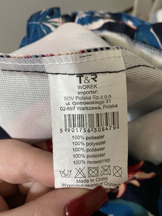 Worek torba workoplecak w kwiaty