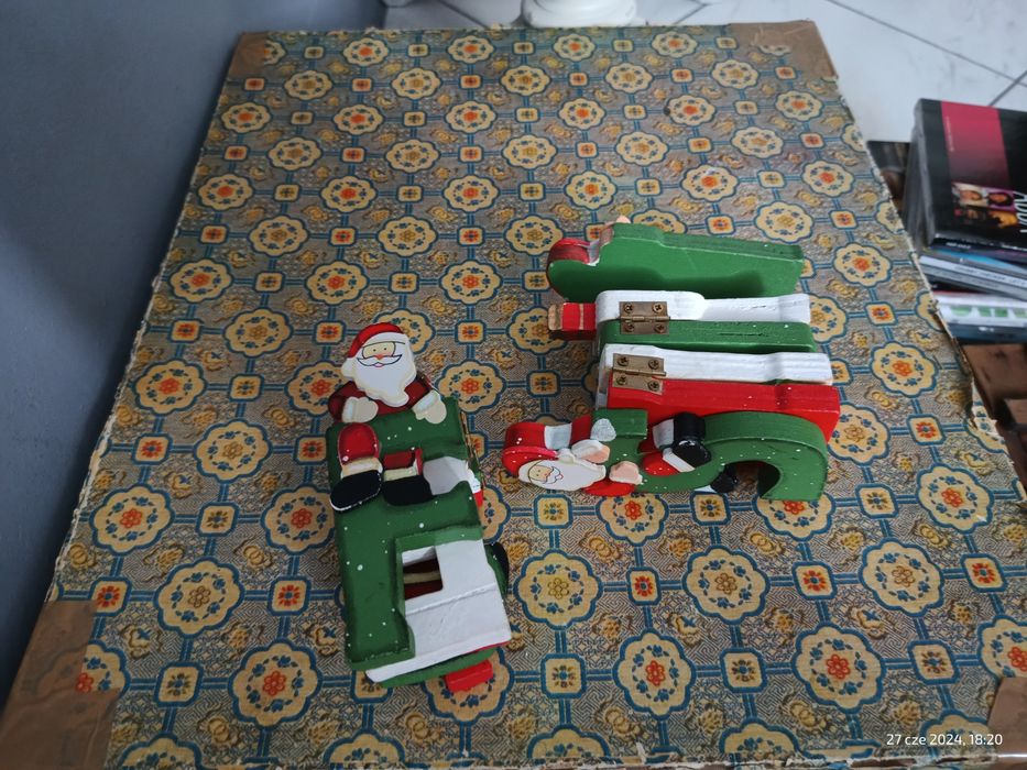 Drewniany Świąteczny Napis Fest Frohes