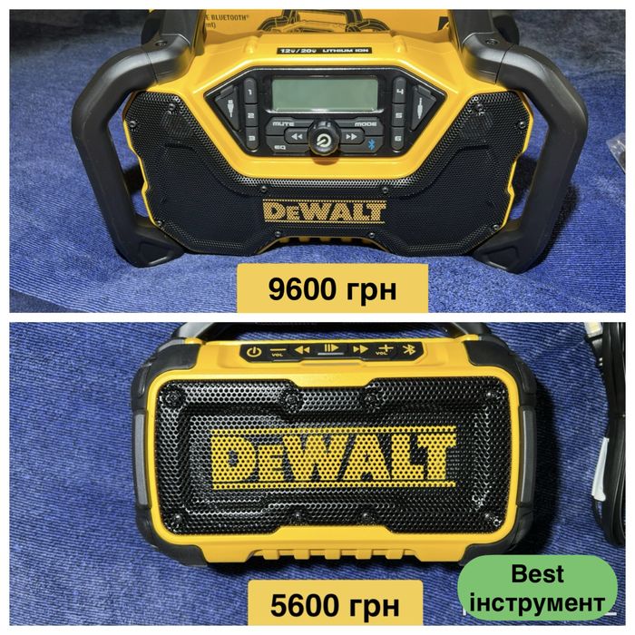 Акустичні Bluetooth колонки DeWALT DCR010 та DeWALT DCR028