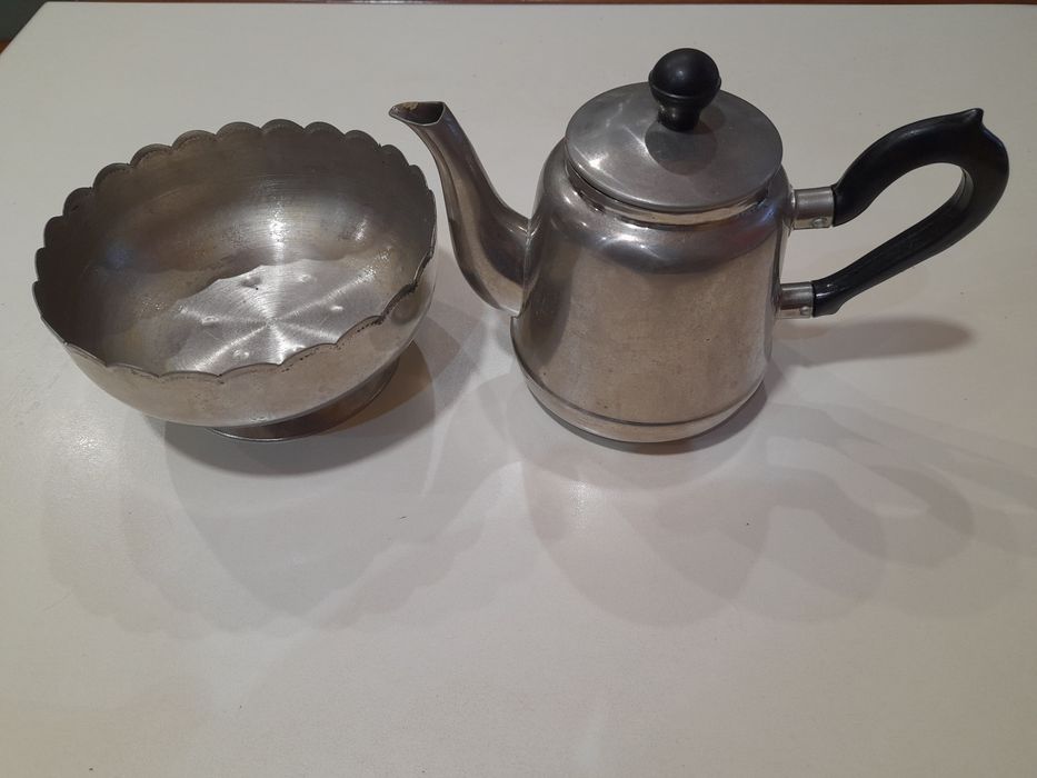 Заварник та цукорниця (неіржавійка)