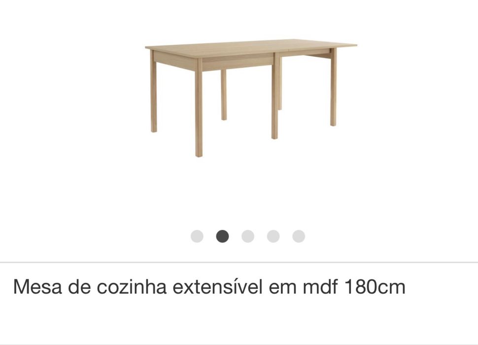Mesa extensivel HOMA em MDF 78*90*90/180