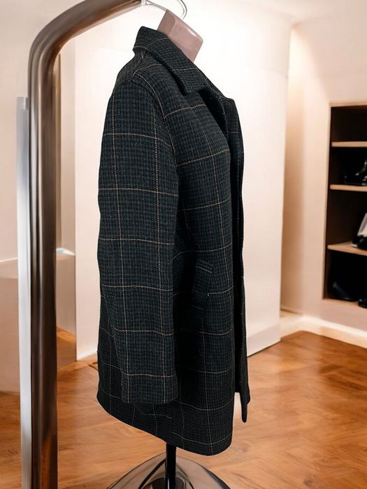 Weekday Carver Checked Coat roz. L męski płaszcz w kratkę