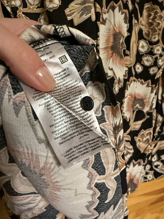 Nowa retro elegancka koszula ze wzorem Vero Moda M