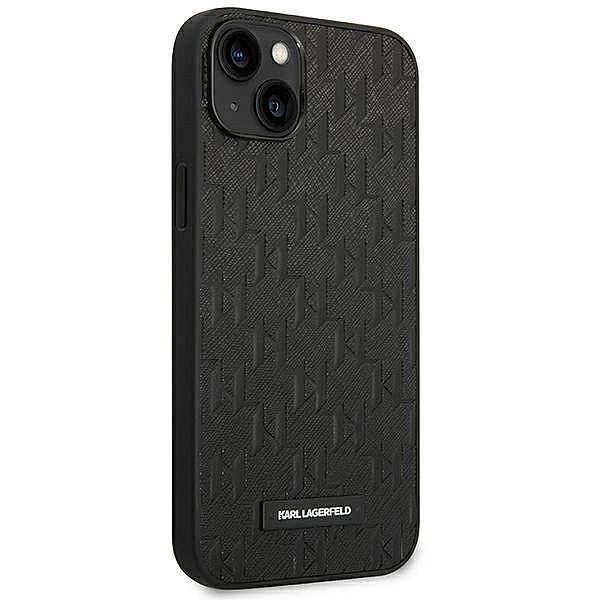 Etui Karl Lagerfeld Saffiano Mono Metal Logo na iPhone 14 Plus - czarn