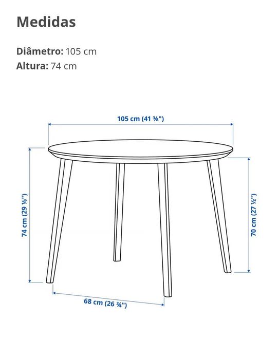 Mesa Ikea como nova * Possivel entrega em maos.