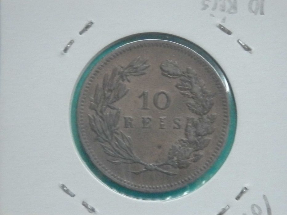 1158 - Carlos I: 10 réis 1892 bronze, por 2,00