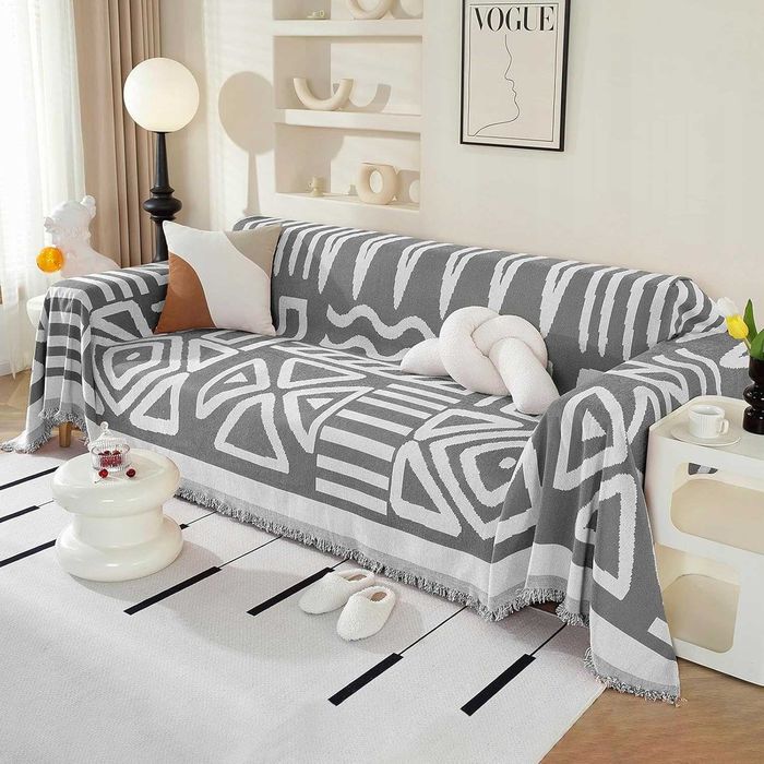 Royhom Narzuta na sofę 2/3/4-osobową, (ciemnoszara, 180 x 380 cm)