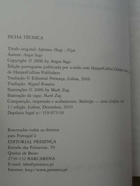 Septimus Heap de Angie Sage - 2 Livros - 1ª Edição