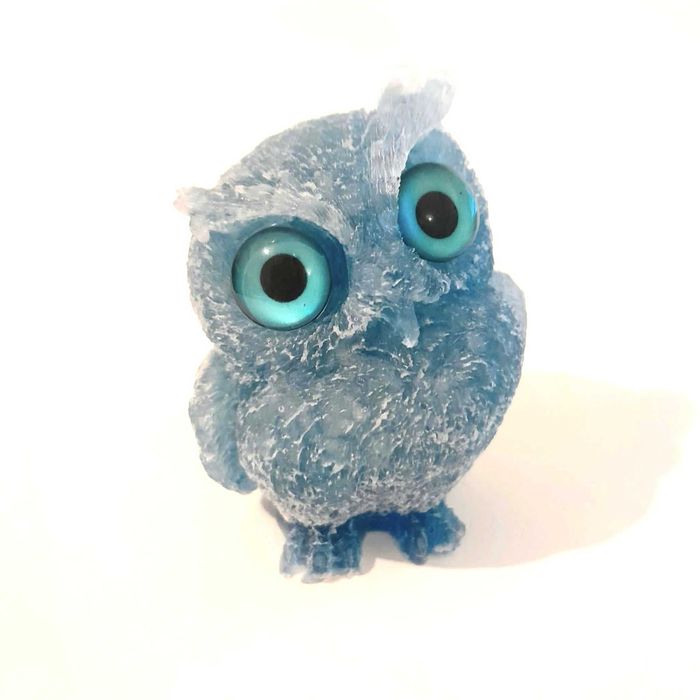Corujas de Resina em pedra semipreciosas