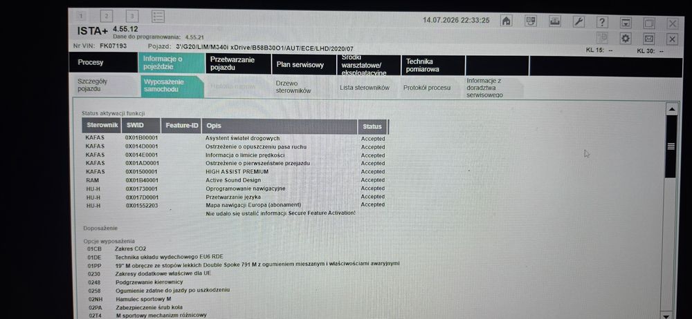 Laptop serwisowy diagnostyczny BMW ista+