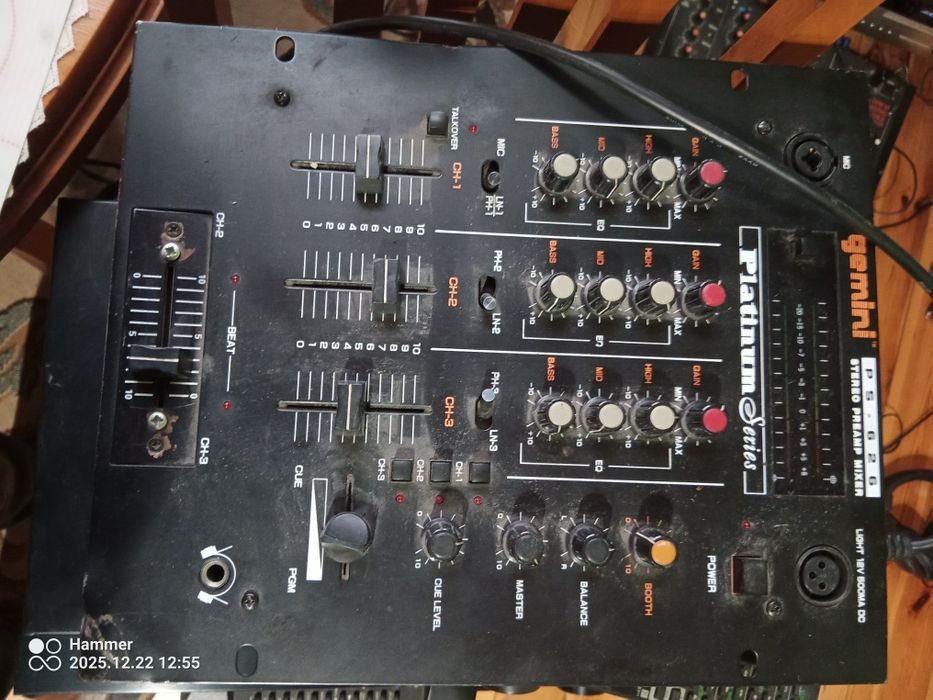 Wzmacniacz Sony ta-f361r,Kenwood krf-6010, mikser Gemini 626