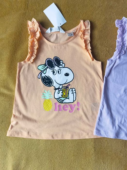 2 szt koszulek dziewczęcych Snoop rozm 98/104 H&M