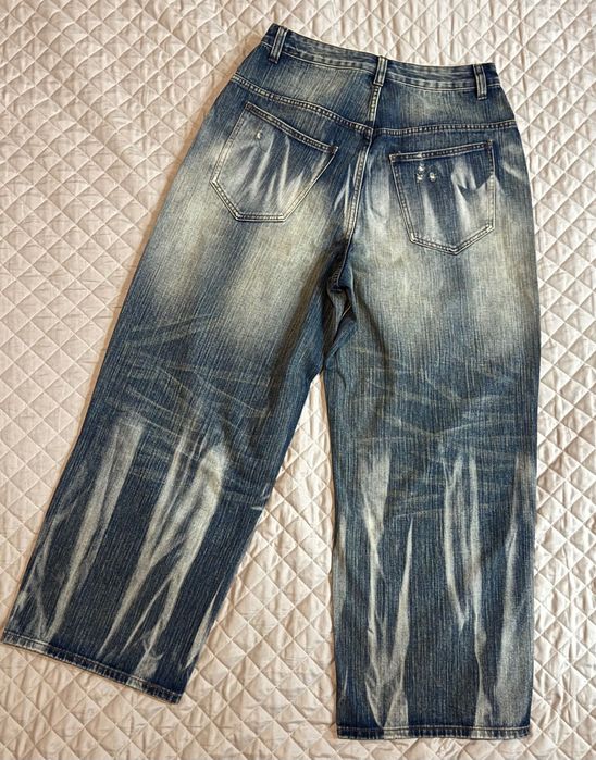 Джинси Jaded London archive y2k  Super Bleached Scuff XL Colossus Jeans in Blue 32