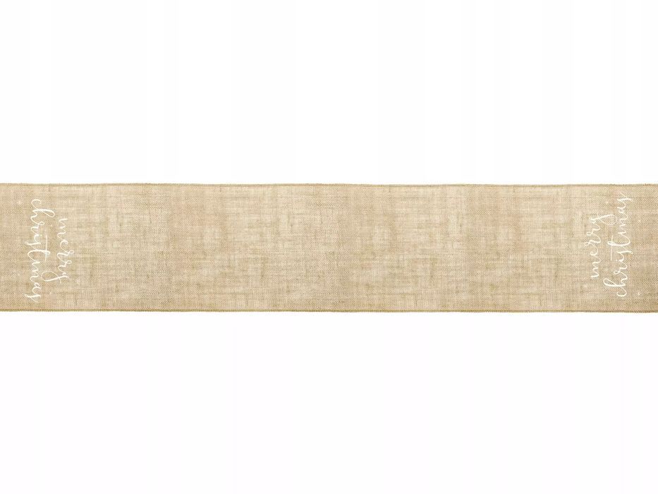 Bieżnik biały, złoty 250 x 50 cm. Nowy Produkt