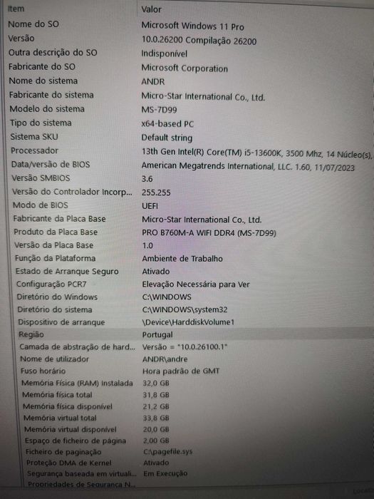 Computador Gaming | RTX 4060 TI + i5-13600k | 32 GB RAM