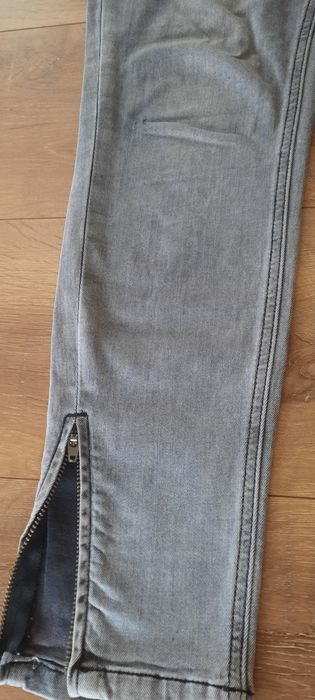 Spodnie damskie jeans szare