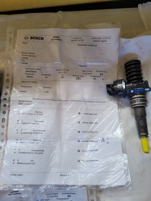 Pompowtryskiwacze 073BJ Audi A4 B7 2.0 Tdi 8V