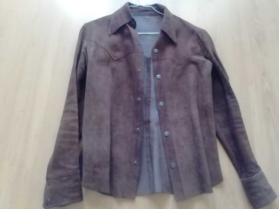 Camisa camurça vintage castanha