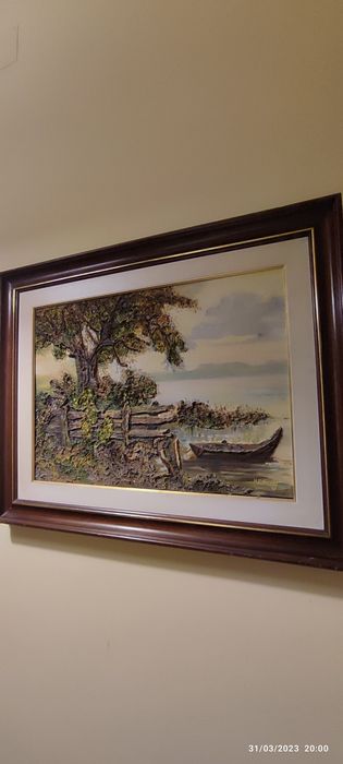 Pintura em alto relevo original