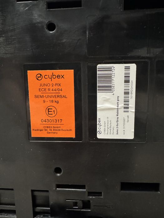 Автокрісло Cybex Juno 2-fix 9–18 кг, Isofix
