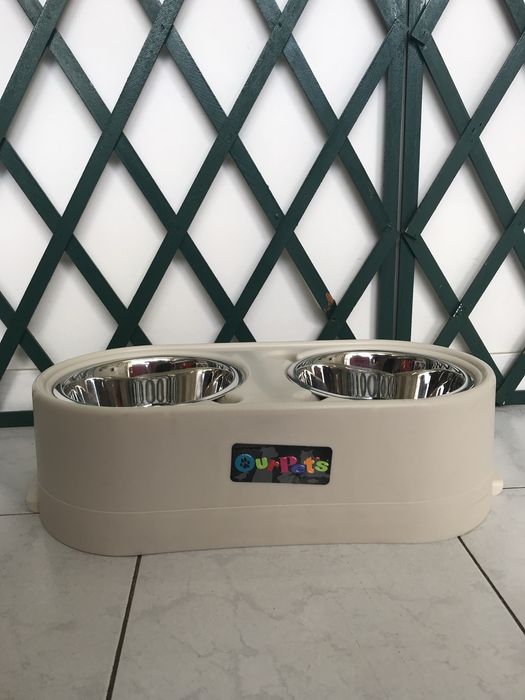 Comedouro/Bebedouro duplo para cão