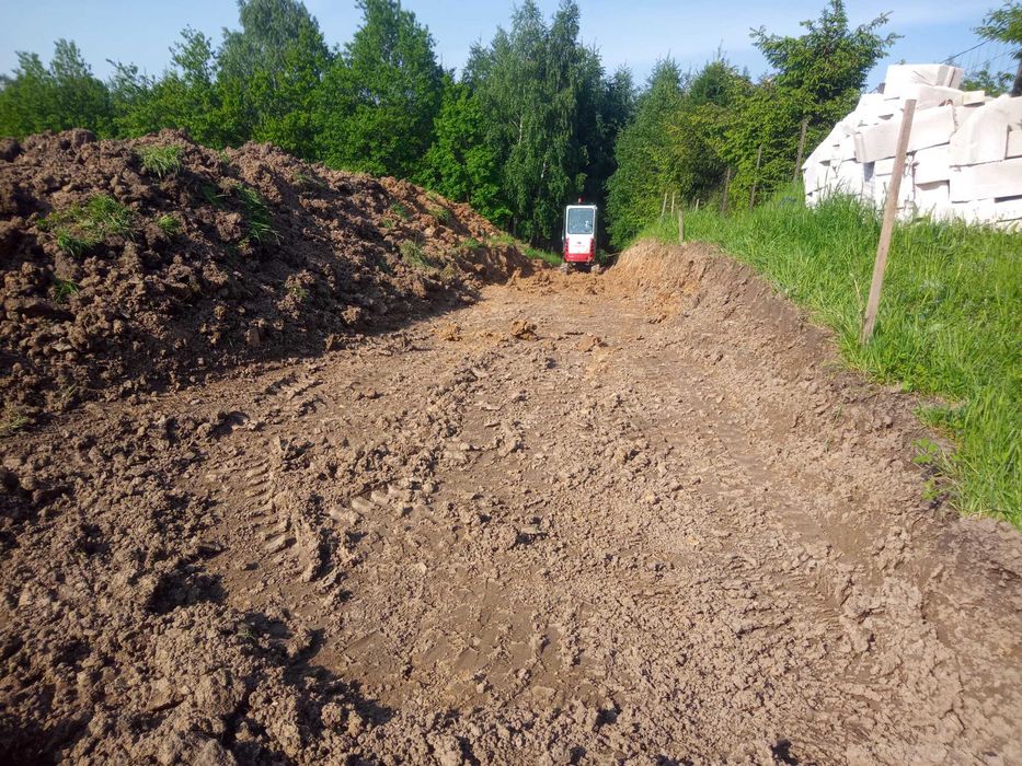 Usługi koparka minikoparka kopanie równanie niwelacja prace ziemne