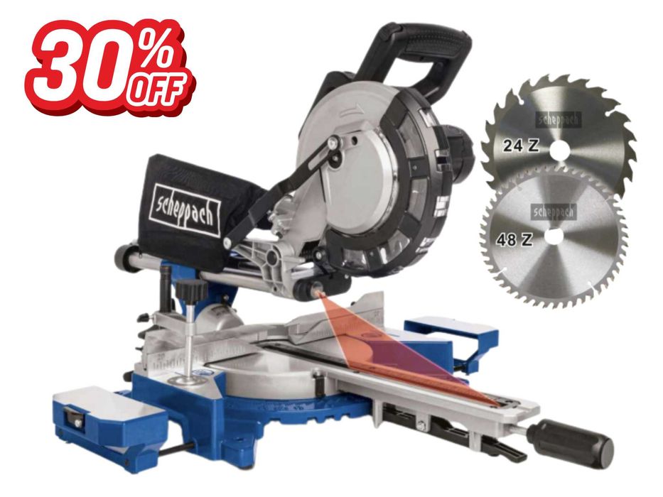 Piła Ukośna Stołowa Z Posuwem SCHEPPACH HM216 | 2000W 216mm - OKAZJA