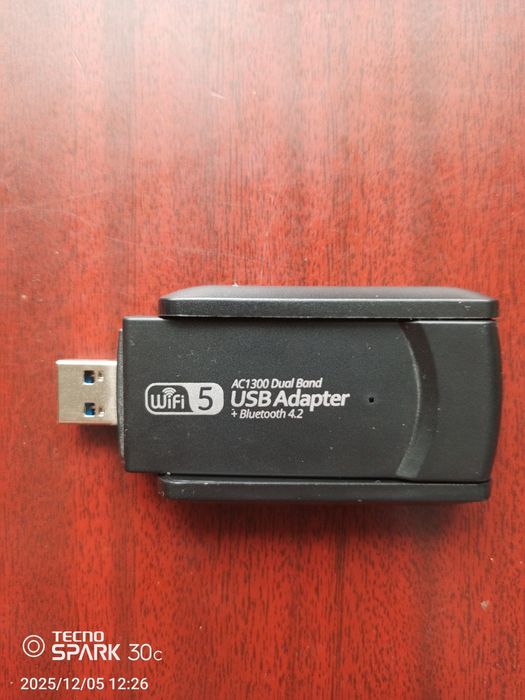 Двухдиапазонный адаптер FENVI USB Wi-Fi 5 + Bluetooth 4.2 2.4/5GHz MU-