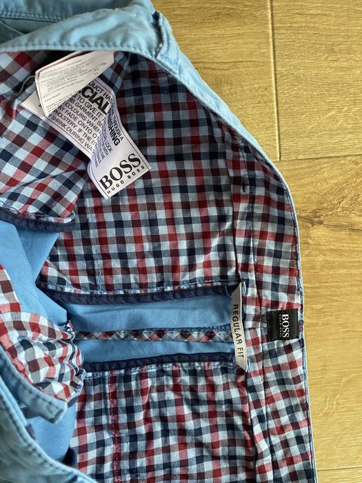 Boss 50 Regural Fit 34R spodnie niebieskie bawełna