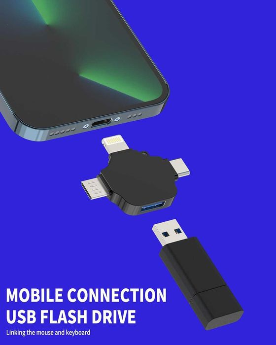Adapter 3 W 1USB USB C Lightning Micro USB do USB-A OTG 3.0