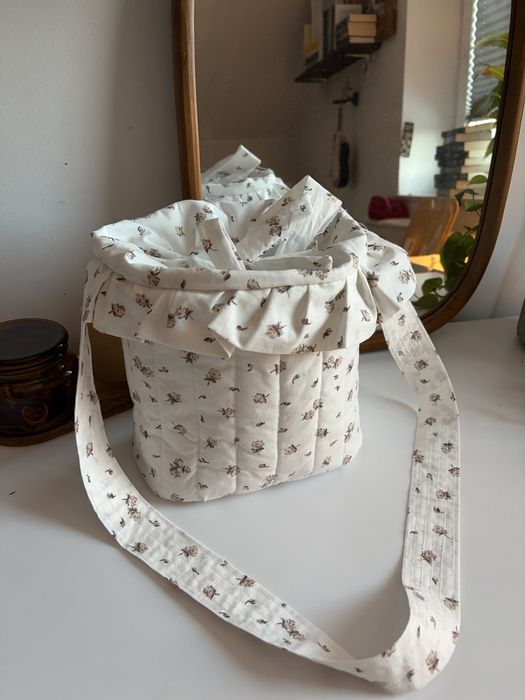 handmade urocza torebka na ramie koszyczek