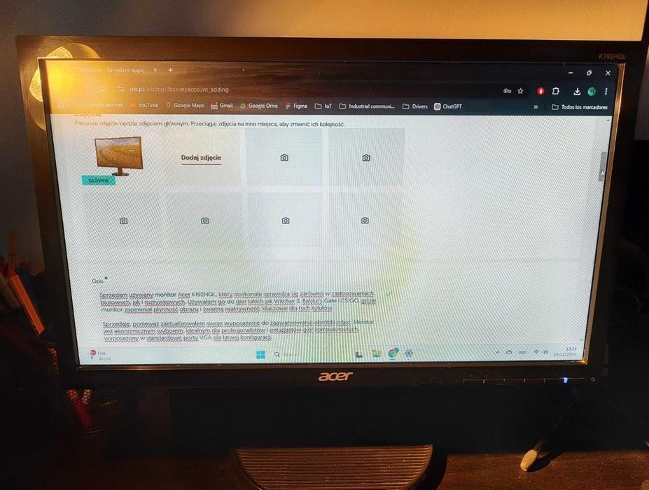 Monitor Acer K192HQL