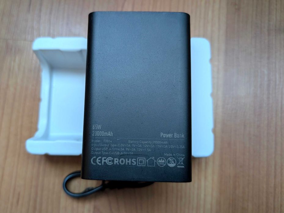 Павербанк Essager 20000mAh – PD 65W для ноутбука, телефона, планшета