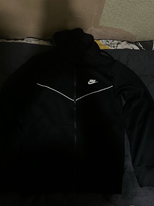 кофта черная найк теч флис nike tech fleece black