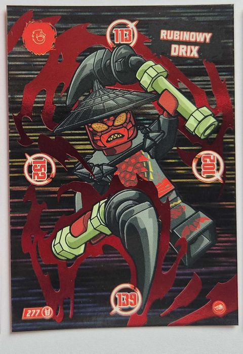 Komplet kart rubinowych lego ninjago TCG 10