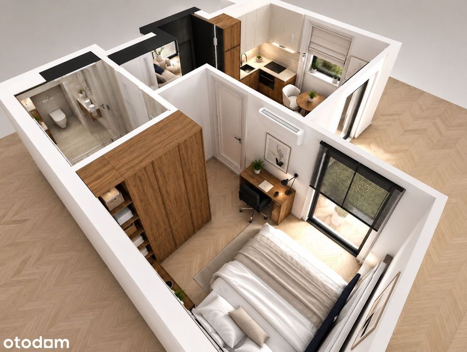 Gotowe| Nowe | 2 pokoje 32 m²| Ostatnie piętro| Balkon| Przy Parku