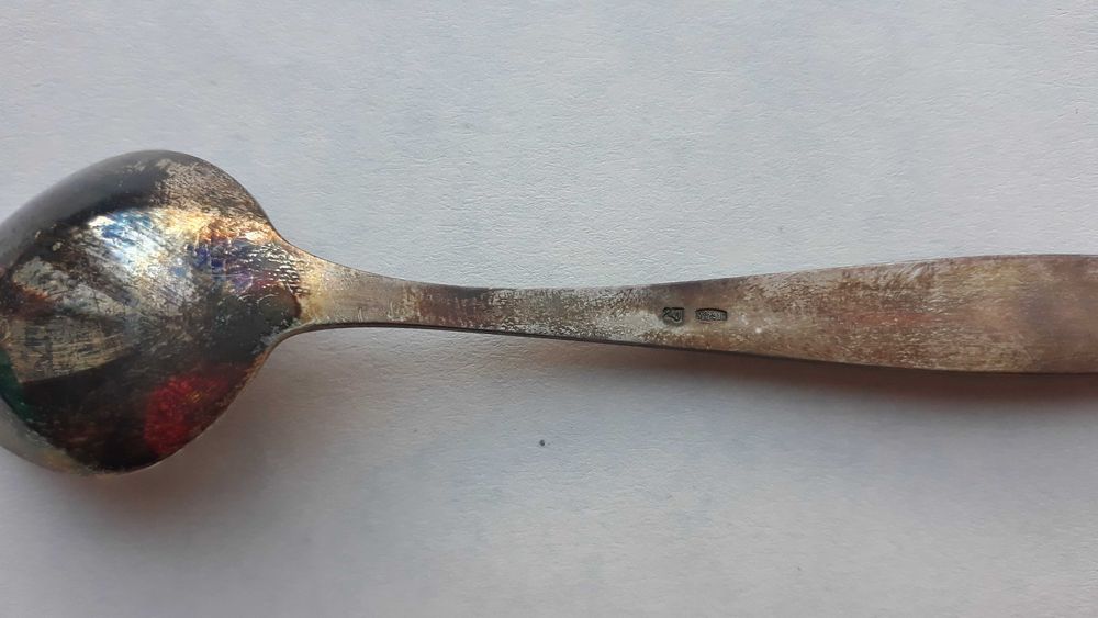 Коллекционные ложки чайные Меандр серебро позолота Таллин ссср