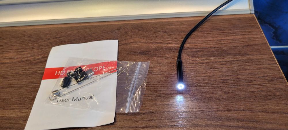 Endoskop, kamera inspekcyjna IP 67, 5mm Android, PC, USB, 6 LED.