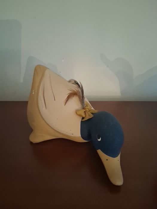 Conjunto 2 Patos de Madeira Decorativos