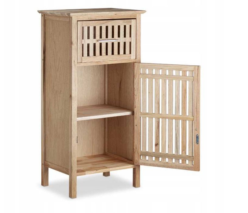 szafka łazienkowa relaxdays drewno orzech