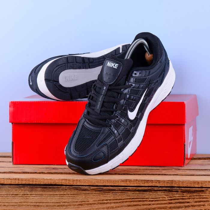 (2338) Кросівки Nike P-6000 чорні біла підошва найк найки  (41-45)