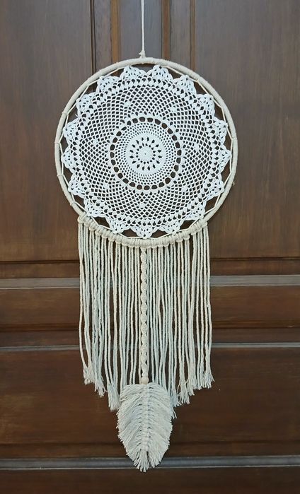 Macramé Caça sonhos com naperon