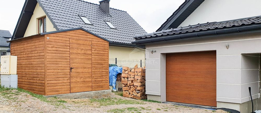 DOMEK OGRODOWY GARAŻ BLA 3M X 3M Dwuspad Drzwi Drewnopodobny 3X3 GB257