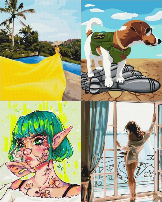 Топ Картина по номерах, малювання по номерах фарбами, набір для творчо