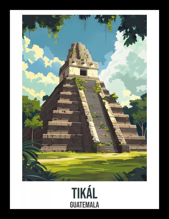 Plakat 15x20cm Tikl, Guatemala
