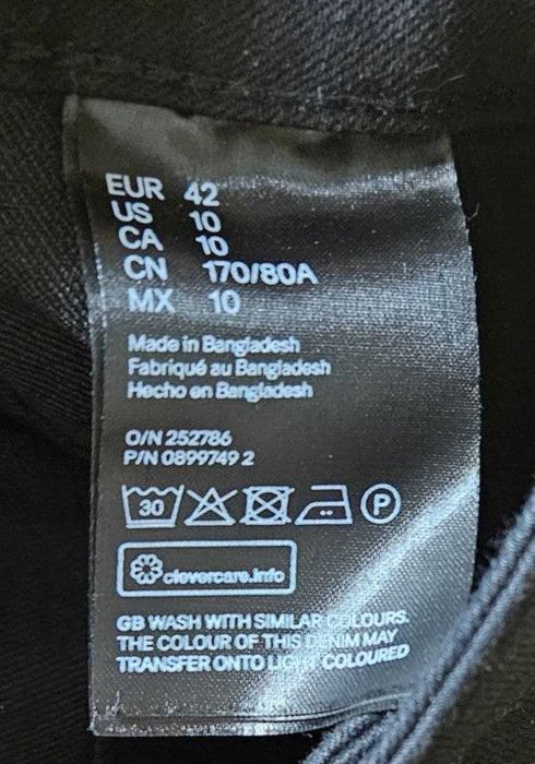 Джинсы узкие черные с высокой посадкой Skinny, р. L