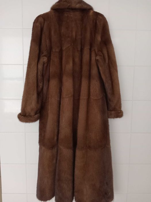Шуба норкова довга натуральна