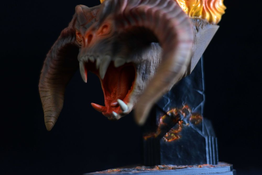 Balrog – Busto Impresso em 3D e Pintado à Mão | The Lord of the Rings | NexoStudios
